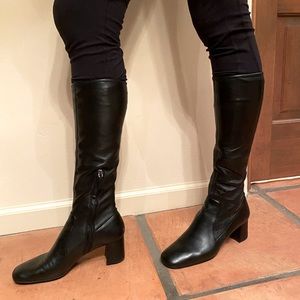 Prada Super soft leather calf zip up made in Italy boots 38.5